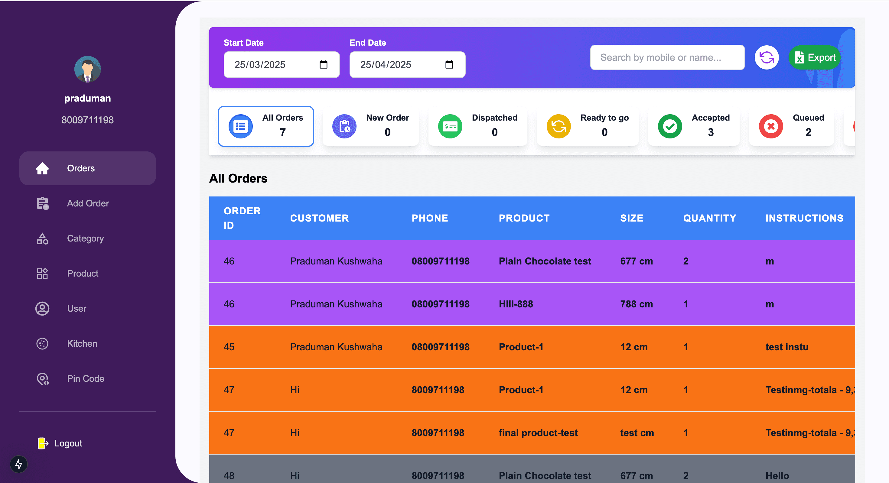 CRM Dashboard